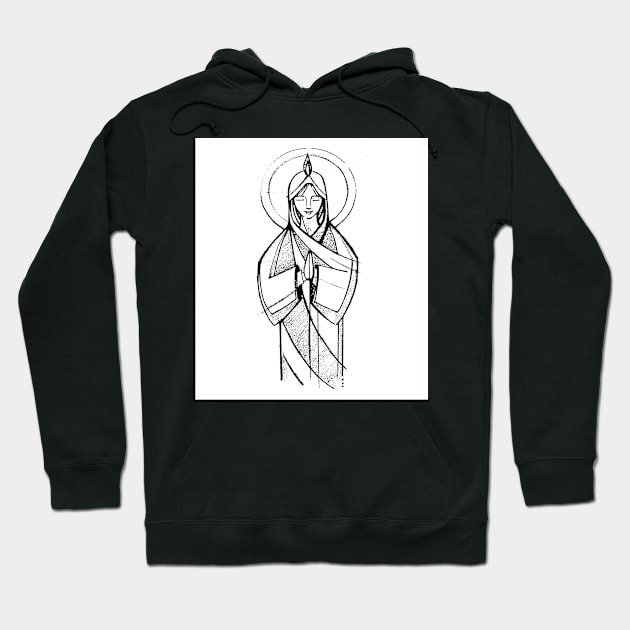 Virgin Mary at pentecost Hoodie by bernardojbp